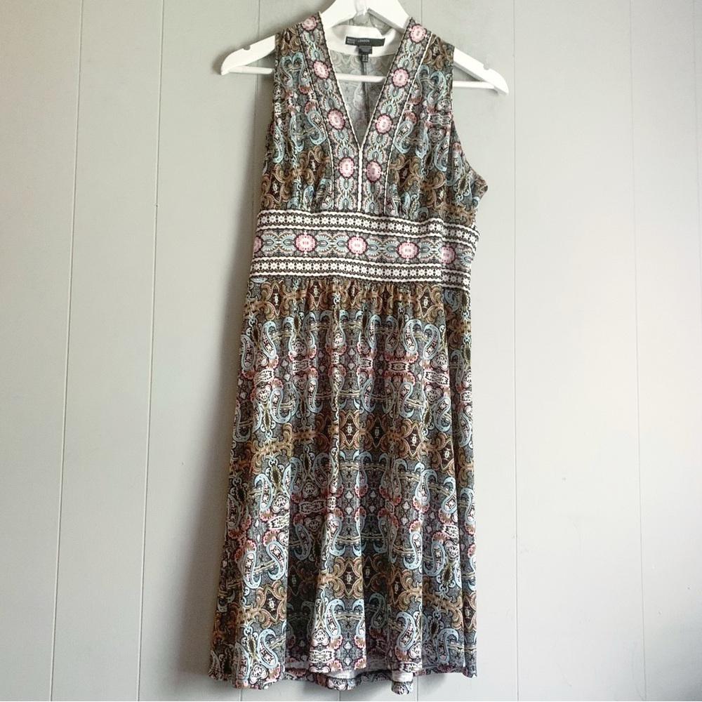 MAGGY LONDON Petite Sleevless Printed Dress Size 8P